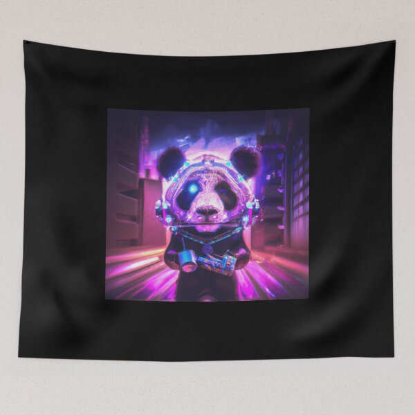 Item preview, Panda's taking over the neon scifi world designed and sold by Cosmic-graphics.