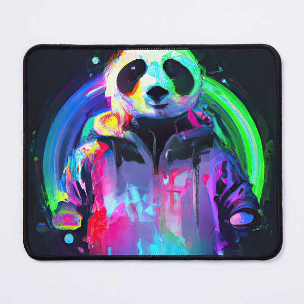 Item preview, Cool panda in neon dreamland designed and sold by Cosmic-graphics.