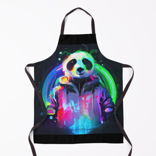 Item preview, Cool panda in neon dreamland designed and sold by Cosmic-graphics.