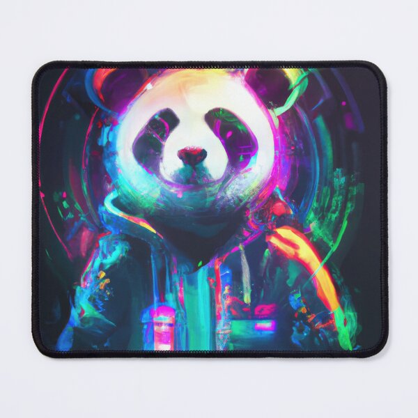 Item preview, Futuristic Frenzy: Neon Panda Pop Art designed and sold by Cosmic-graphics.