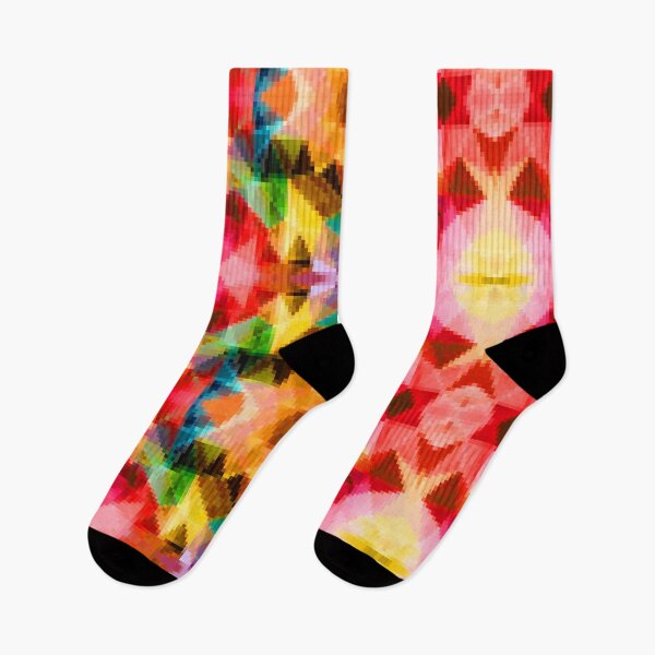 Item preview, Bright mosaic pattern in red and yellow tones designed and sold by fuzzyfox.