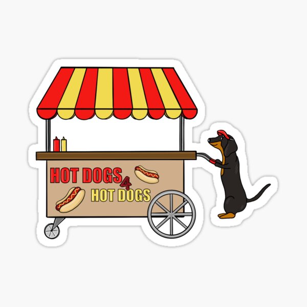 Item preview, Driven Dachshund Sells Hotdogs  designed and sold by Hannah Scherwatzky.