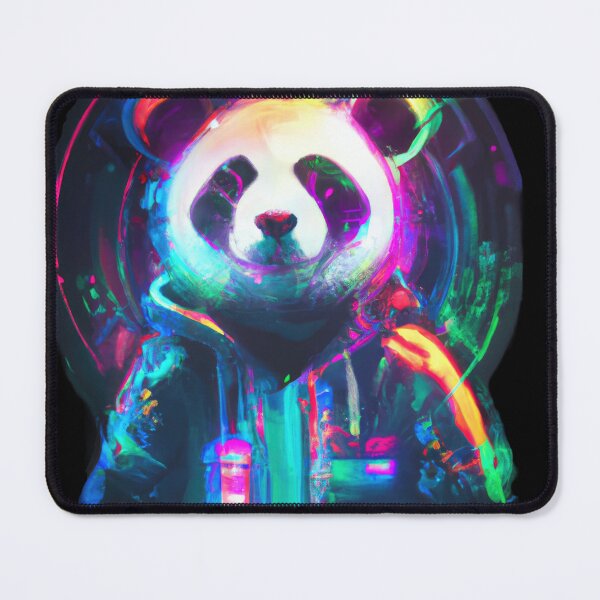 Item preview, Panda's neon world domination designed and sold by Cosmic-graphics.