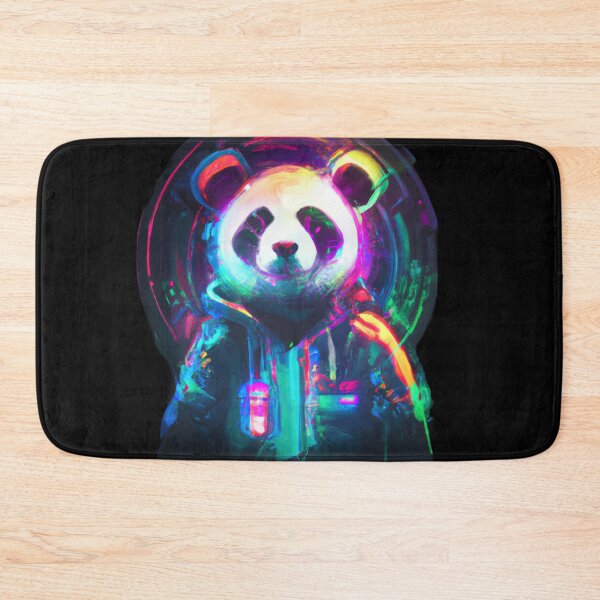 Item preview, Panda's neon world domination designed and sold by Cosmic-graphics.