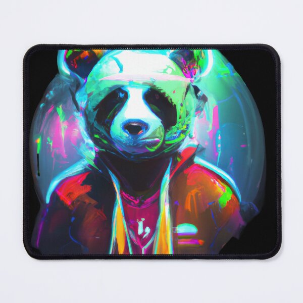 Item preview, Panda in a neon paradise designed and sold by Cosmic-graphics.