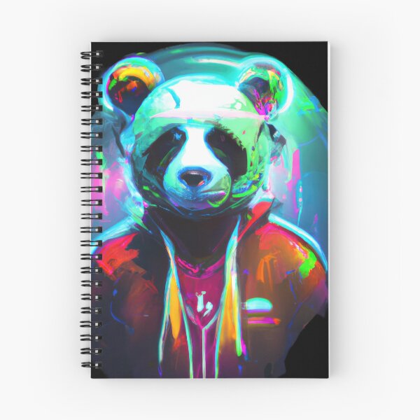 Item preview, Panda in a neon paradise designed and sold by Cosmic-graphics.