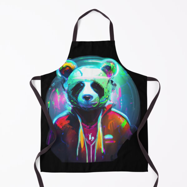 Item preview, Panda in a neon paradise designed and sold by Cosmic-graphics.