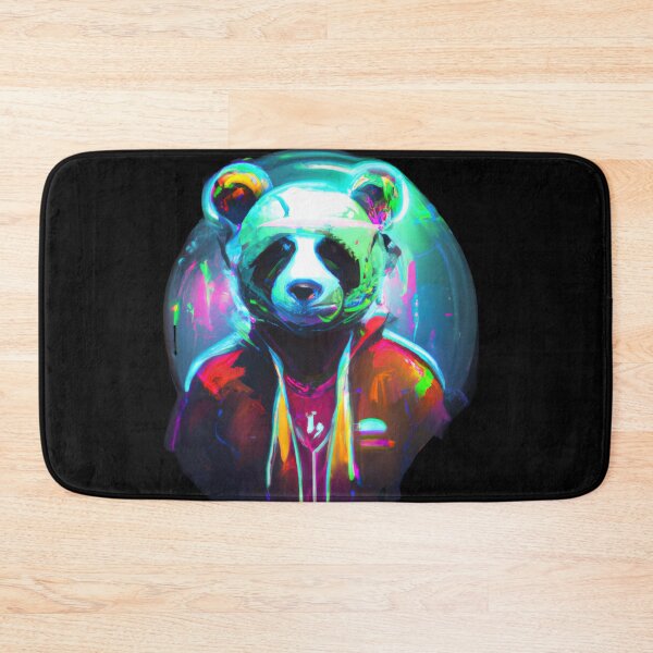 Item preview, Panda in a neon paradise designed and sold by Cosmic-graphics.