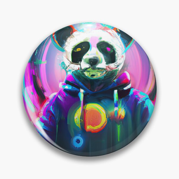 Item preview, Electric Panda: A Pop of Color designed and sold by Cosmic-graphics.