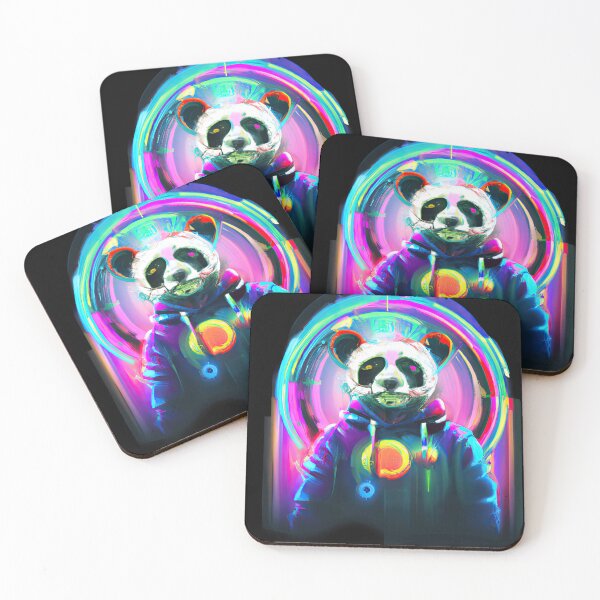 Item preview, Electric Panda: A Pop of Color designed and sold by Cosmic-graphics.