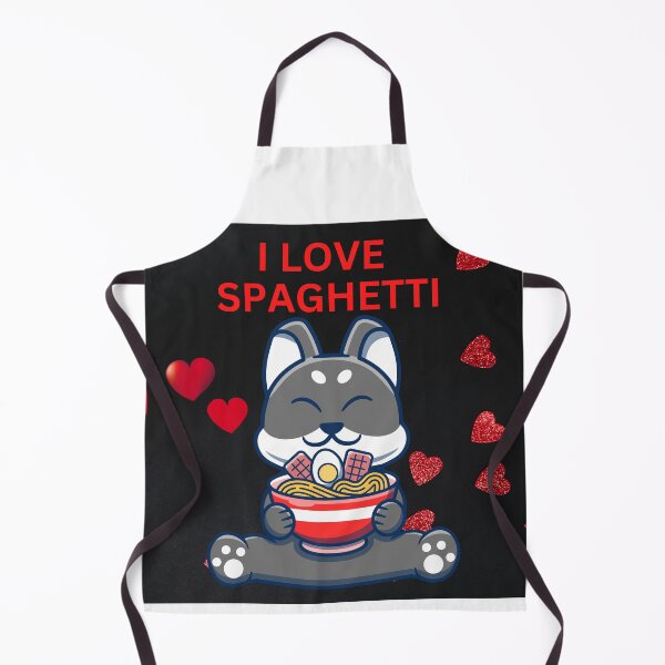 Artikelvorschau, Katze isst Spaghetti entworfen und verkauft von mottyshop.