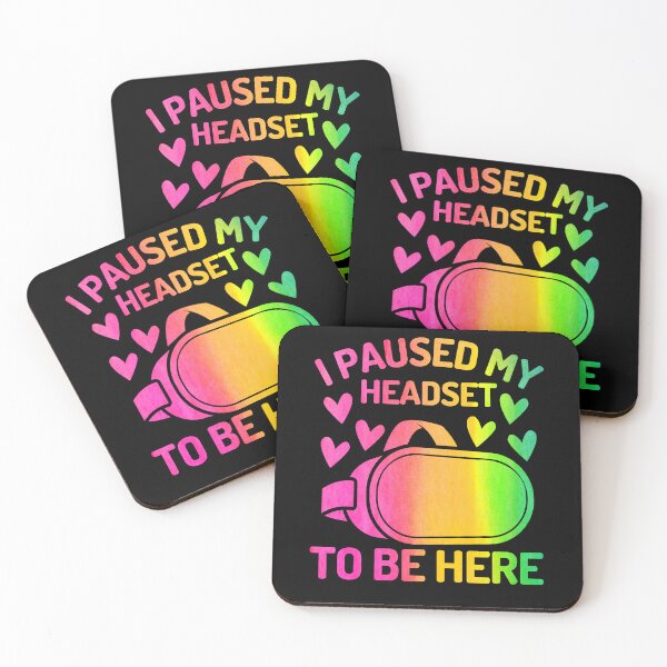 Item preview, I Paused My HIeadset To Be Here Watercolor Funny Virtual Reality Headset For Kids designed and sold by DadJokeDescript.