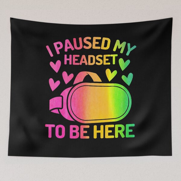 Item preview, I Paused My HIeadset To Be Here Watercolor Funny Virtual Reality Headset For Kids designed and sold by DadJokeDescript.