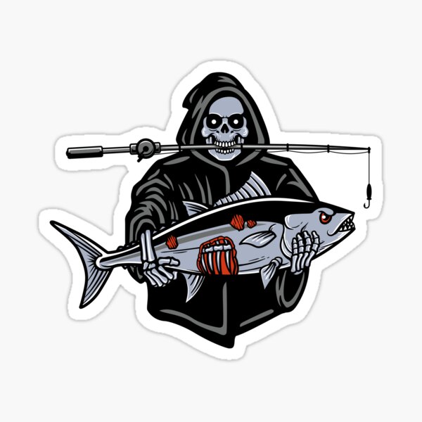 1512 (One) 3.5 X 7 Fishing Art Series Bowfishing Skeleton Arrow Decals  Sticker