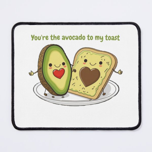 Item preview, Linda y divertida pareja de tostadas de aguacate en un plato para el día de San Valentín - Arte gastronómico designed and sold by codestealth.