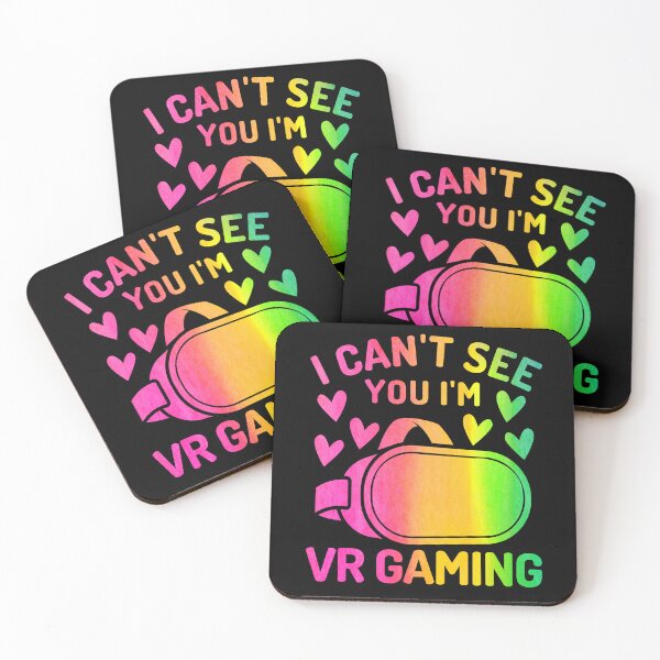 Item preview, I Can't See You I'm Gaming In Virtual Reality Watercolor Watercolor Hearts VRHeadset Ombre For Girls Kids designed and sold by DadJokeDescript.