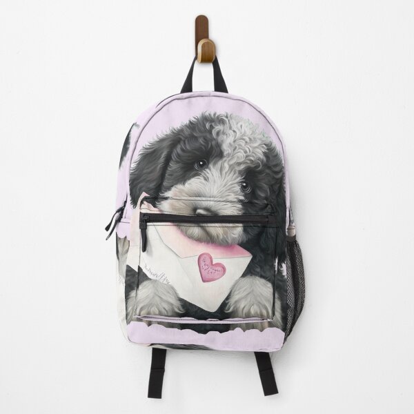 Item preview, Valentines sheepadoodle pup with a love letter - for your dog-loving valentine designed and sold by UmagineArts.