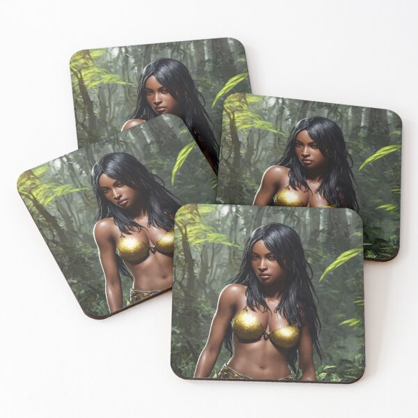 Item preview, Jungle warrior fantasy art, digital art, AI generated designed and sold by Midnight-Hour.