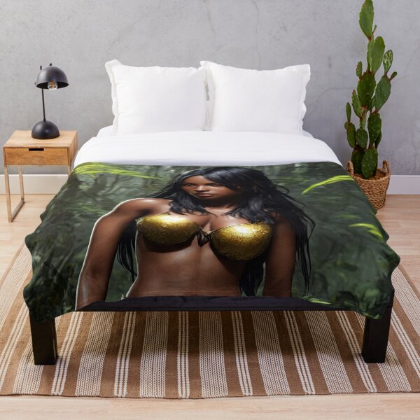 Item preview, Jungle warrior fantasy art, digital art, AI generated designed and sold by Midnight-Hour.