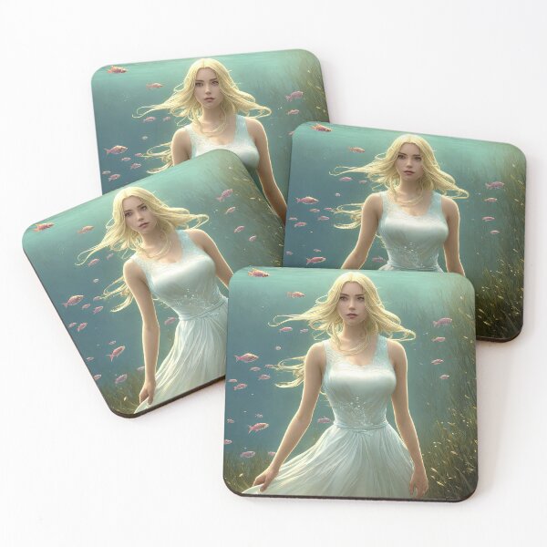 Item preview, Lady of the lake fantasy art, water princess, digital art, AI generated designed and sold by Midnight-Hour.