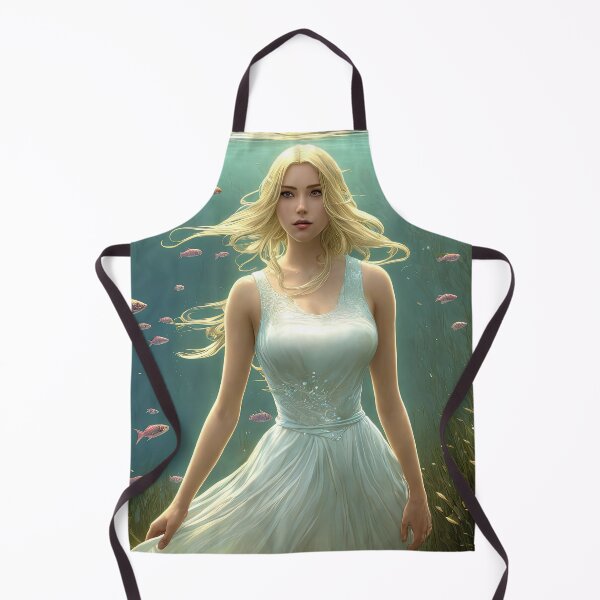 Item preview, Lady of the lake fantasy art, water princess, digital art, AI generated designed and sold by Midnight-Hour.