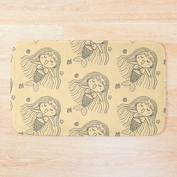 Item preview, mermaid coloring : mermaid smile for painting activity at home or at birthday party designed and sold by Tina-studio.
