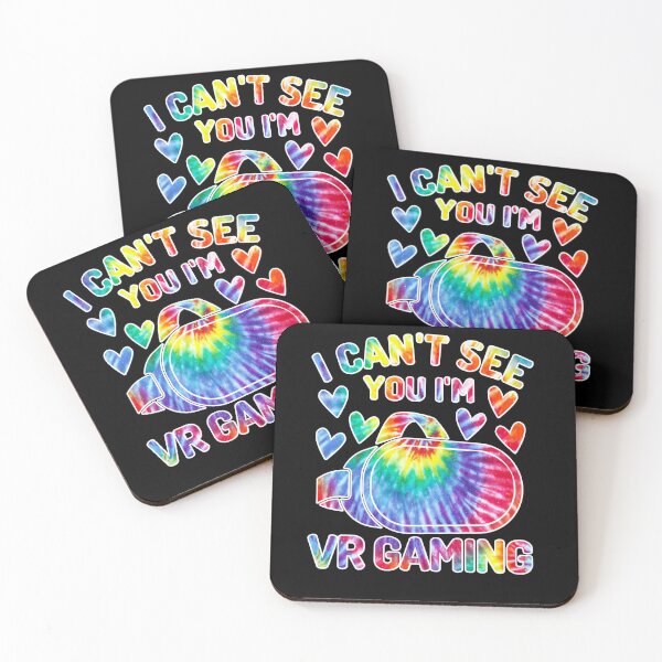 Item preview, I Can't See You I'm VR Gaming Tie Dye Cute Virtual Reality Headset Quotes designed and sold by DadJokeDescript.