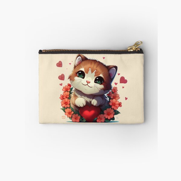 Item preview, Cuteness Overload Ginger Kitten with love hearts and flowers by Orikall designed and sold by HippieWorks.