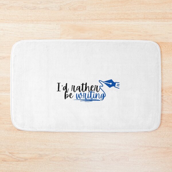 Item preview, I'd Rather Be Writing Logo (Blue) designed and sold by Shannon McRoberts.