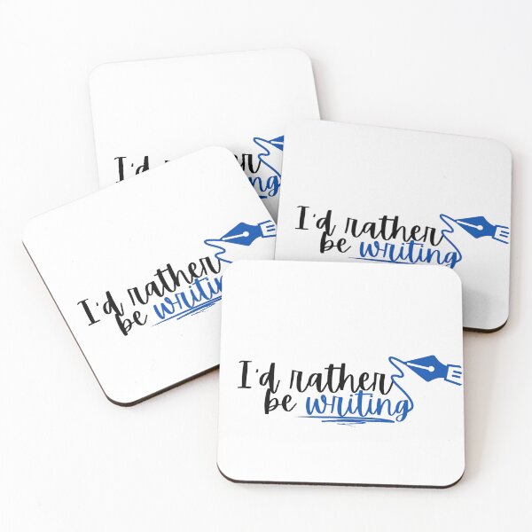 Item preview, I'd Rather Be Writing Logo (Blue) designed and sold by Shannon McRoberts.