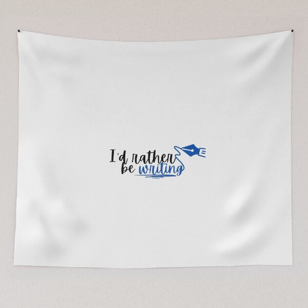Item preview, I'd Rather Be Writing Logo (Blue) designed and sold by Shannon McRoberts.