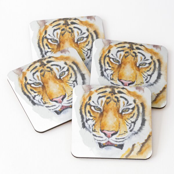 Item preview, Tiger Screen , Fear The Tiger , Watercolor Painting designed and sold by Color-Me-Blue.