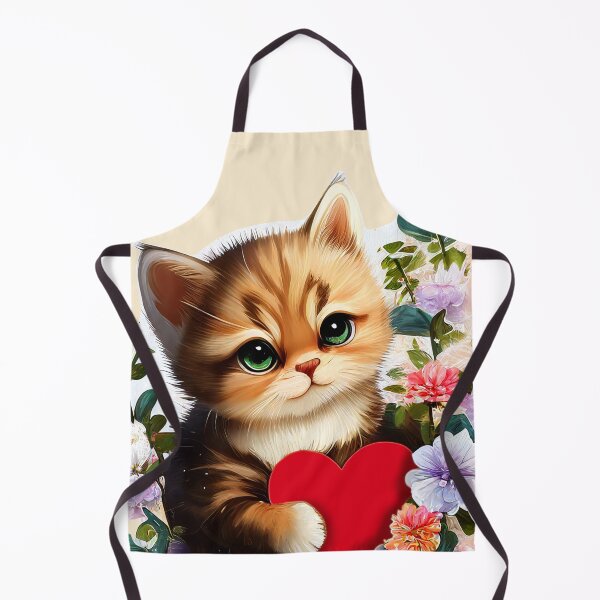 Item preview, Cuteness Overload Ginger Kitten with a love heart and Flowers by Orikall designed and sold by HippieWorks.
