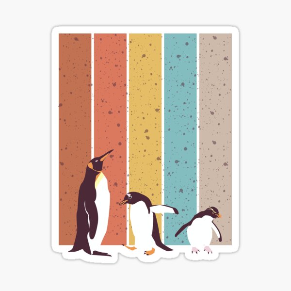 Item preview, Penguins | Penguin | King Penguin | Rockhopper Penguin | Retro designed and sold by AlyCastelluccio.