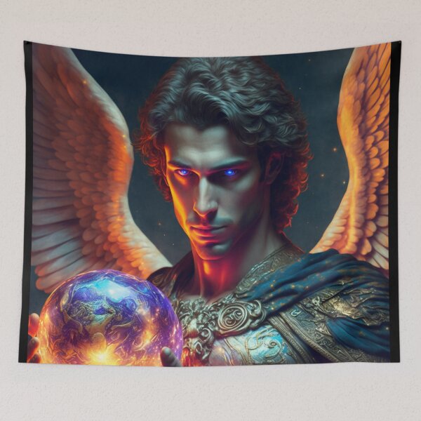Item preview, Uriel Archangel, colour and pattern, energetic,  light, gold, energy, spiritual image, zen designed and sold by Frédéric Lavoie.