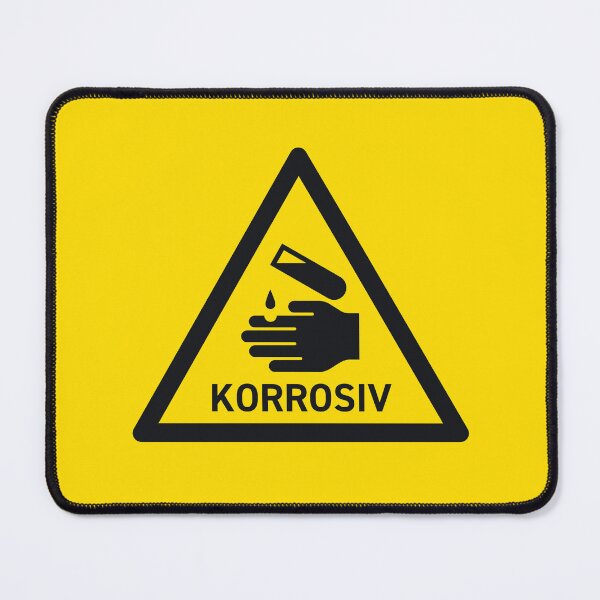 Item preview, Corrosive German Safety Warning Sign Triangle With Text designed and sold by VoodooCircus.