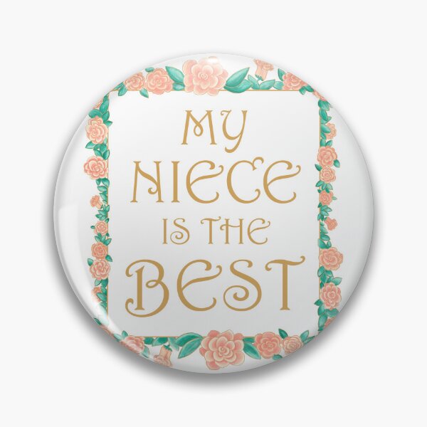 Item preview, My Niece is the Best - Best Niece Gift - Gold & Roses Border - White designed and sold by EcoElsa.
