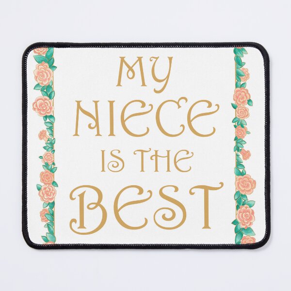 Item preview, My Niece is the Best - Best Niece Gift - Gold & Roses Border - White designed and sold by EcoElsa.