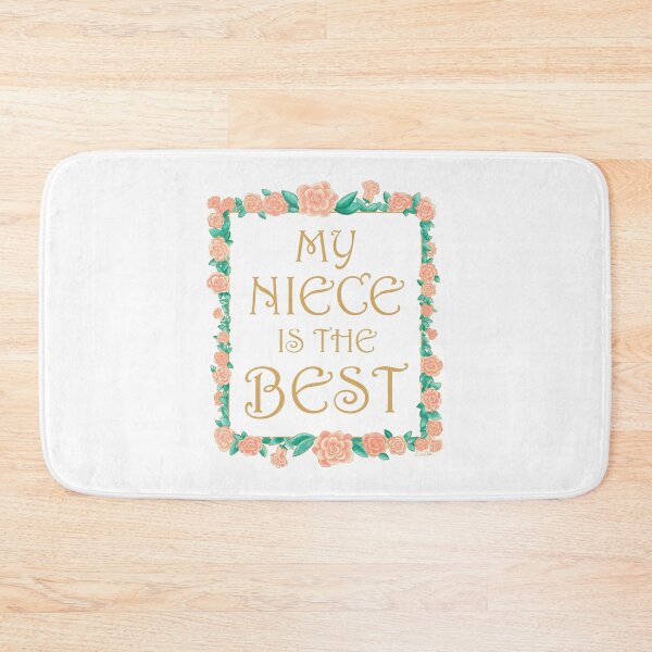 Item preview, My Niece is the Best - Best Niece Gift - Gold & Roses Border - White designed and sold by EcoElsa.