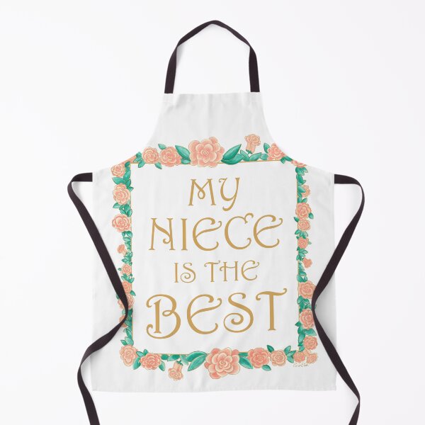 Item preview, My Niece is the Best - Best Niece Gift - Gold & Roses Border - White designed and sold by EcoElsa.