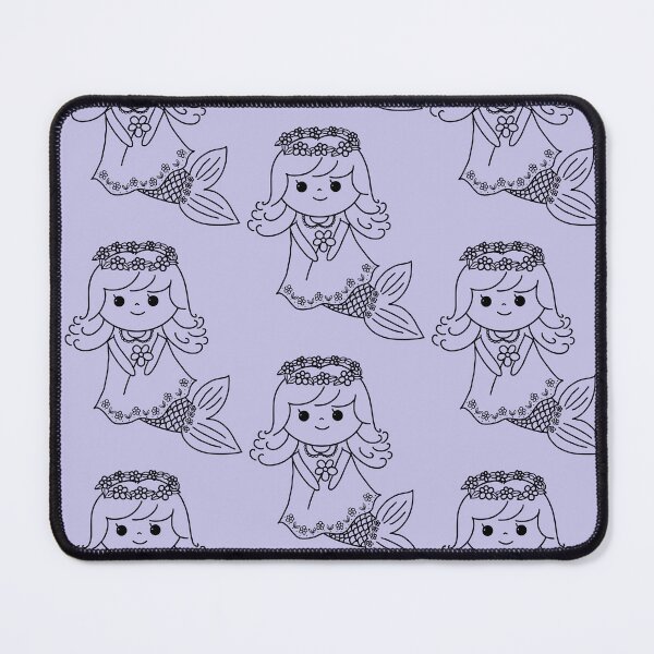 Item preview, little mermaid coloring : mermaid and gift for painting activity at home or at birthday party designed and sold by Tina-studio.