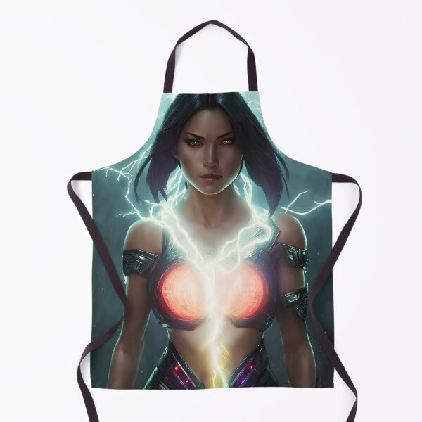 Item preview, Futuristic lightning warrior fantasy art, digital art, AI generated designed and sold by Midnight-Hour.