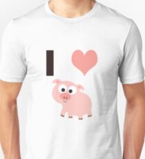 I heart pigs Unisex T-Shirt