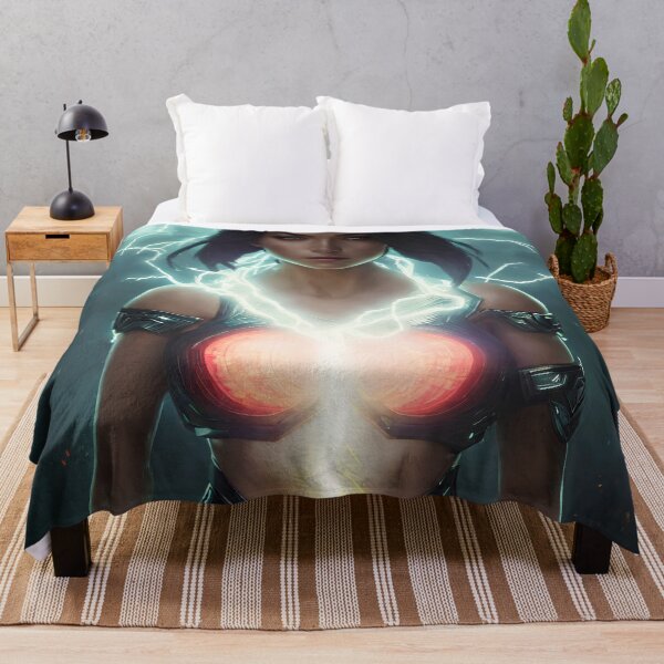 Item preview, Futuristic lightning warrior fantasy art, digital art, AI generated designed and sold by Midnight-Hour.