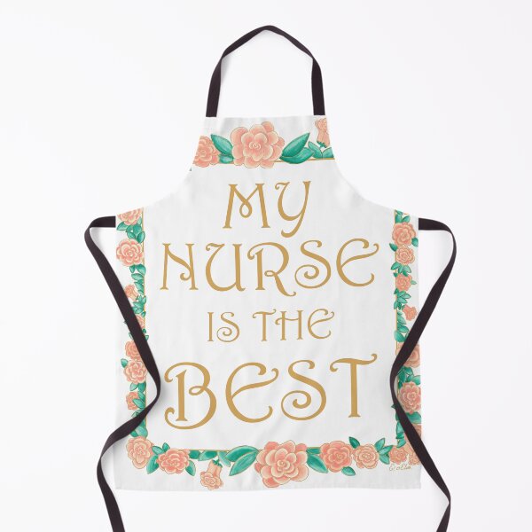 Artikelvorschau, Meine Krankenschwester ist die Beste – Bestes Krankenschwester-Geschenk – Gold- und Rosenrand – Weiß entworfen und verkauft von EcoElsa.