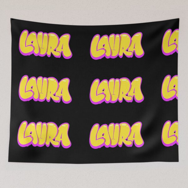 Item preview, Yellow Laura Name Tag  designed and sold by ArtByNabes.