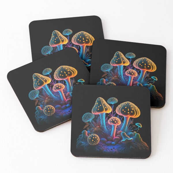 Item preview, Psychedelic glowing mushrooms #4 designed and sold by Christolamber.