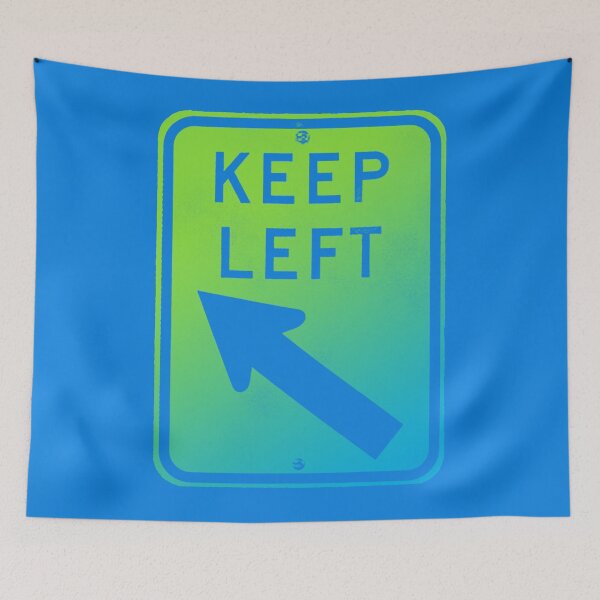 Item preview, keep left - green & blue designed and sold by BrownWoodRobot.