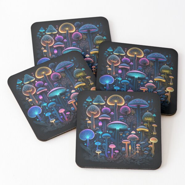 Item preview, Psychedelic glowing mushrooms #12 designed and sold by Christolamber.