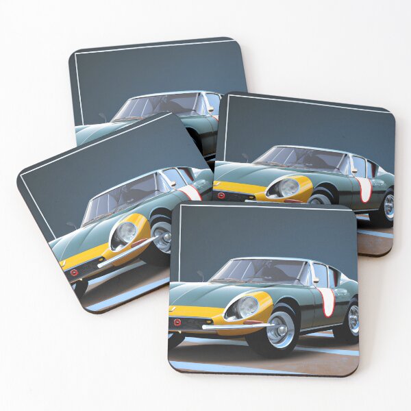 Item preview, Italian sports car, 350 GTV, coupe, blue yellow, classic designed and sold by pixelatedworld.